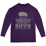 Always Be Yourself Hippo Youth Long Sleeve T Shirt