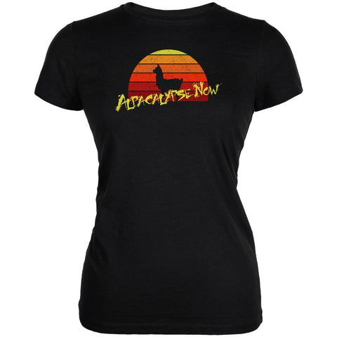 Alpacalypse Now Alpaca Parody Juniors Soft T Shirt
