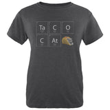 Taco Cat Periodic Table Womens Soft Heather T Shirt front view