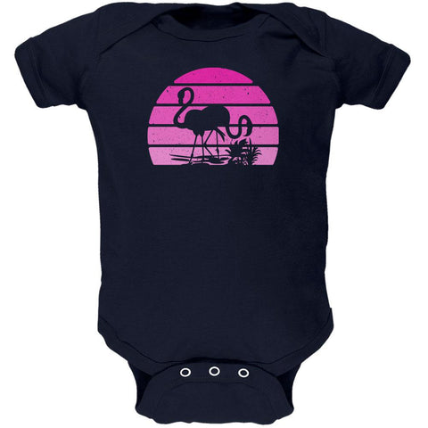 Florida Flamingo Retro Sunset Soft Baby One Piece