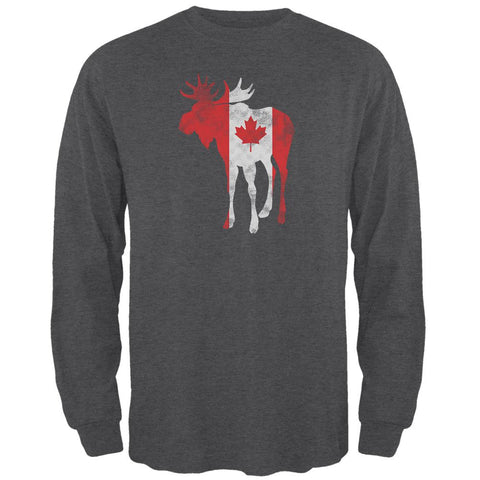 Great Canadian Moose Halftone Mens Long Sleeve T Shirt