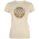 Henna Mandala Elephant Juniors Soft T Shirt front view