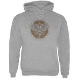 Henna Mandala Elephant Mens Hoodie front view
