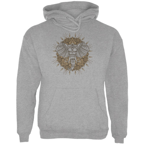 Henna Mandala Elephant Mens Hoodie front view