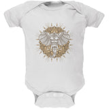 Henna Mandala Elephant Soft Baby One Piece  front view