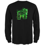 Henna Mountain Gorilla Jungle Splatter Mens Long Sleeve T Shirt