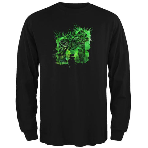 Henna Mountain Gorilla Jungle Splatter Mens Long Sleeve T Shirt