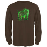 Henna Mountain Gorilla Jungle Splatter Mens Long Sleeve T Shirt