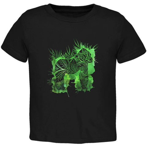 Henna Mountain Gorilla Jungle Splatter Toddler T Shirt