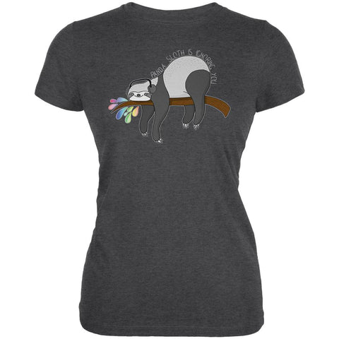 Panda Sloth is Ignoring You Juniors Soft T Shirt