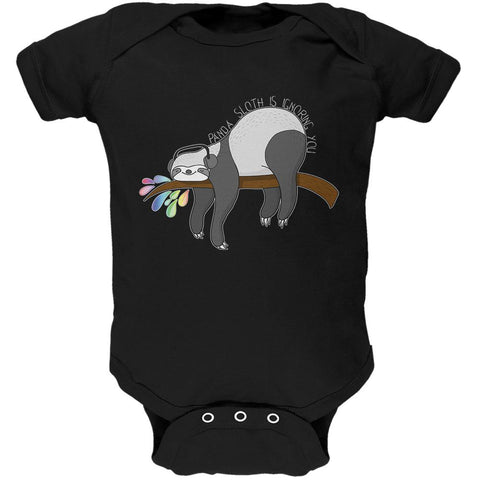 Panda Sloth is Ignoring You Soft Baby One Piece