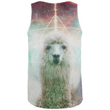 Galaxy Llama of Namaste Tetrahedron All Over Mens Tank Top