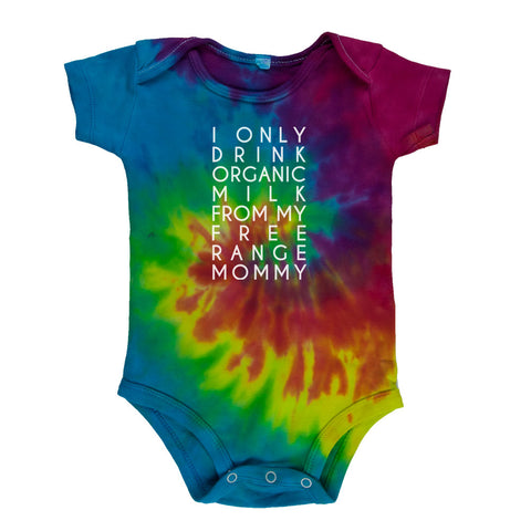 Organic Milk Free Range Mommy Soft Baby One Piece  front view