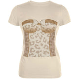 Halloween Costume Leopard Print Corset Juniors Costume T Shirt with Leopard Ears Headband
