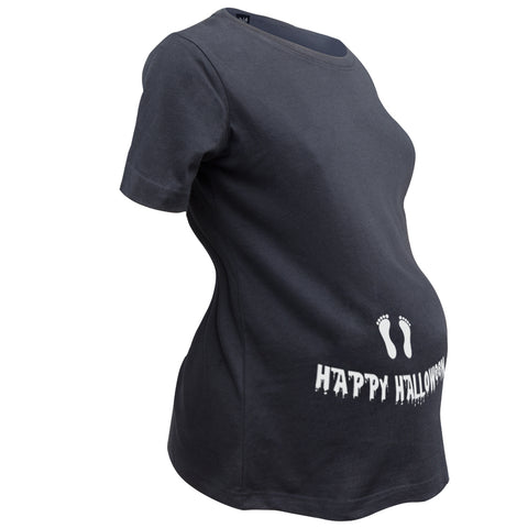 Halloween Footprints Women's Maternity Costume T-Shirt front view