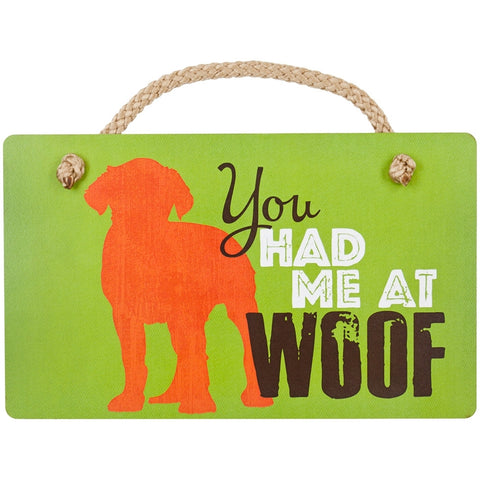 Goldendoodle You Had Me at Woof Wall Plaque