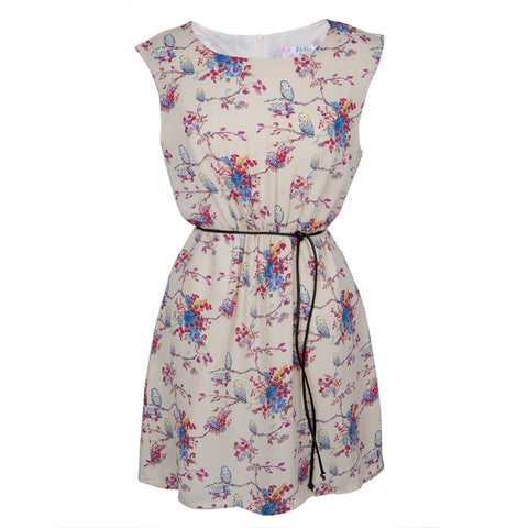 Owl On a Branch All-Over Women's Dress