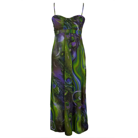 Peacock Feathers Women's Long Dress