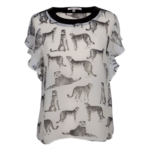 Cheetah All-Over Women's Short Sleeve Blouse