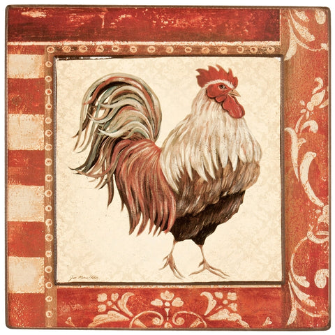 Rooster Body Square Wall Plaque