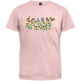 Birds on Flowers White T-Shirt