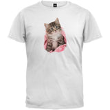 Pink Blanket Kitten Light Pink T-Shirt