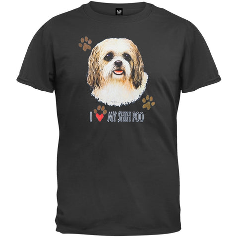 I Paw My Shih Poo Black T-Shirt
