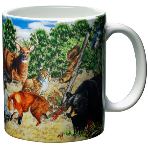 Woodlands Scene White Ceramic Mug