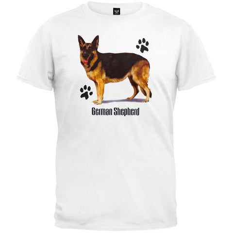 German Shepherd Profile White T-Shirt
