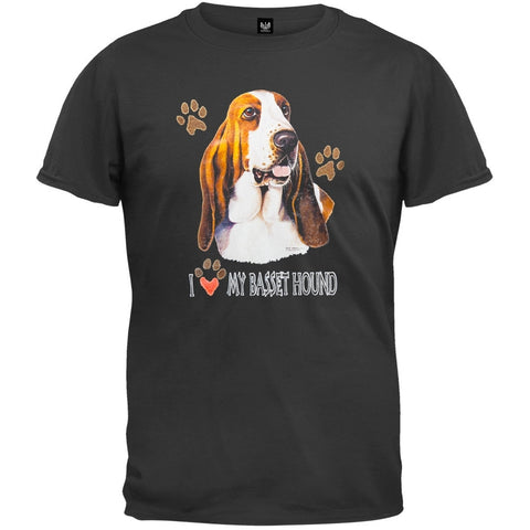 I Paw My Basset Hound Black T-Shirt