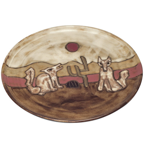 Coyote Hand Etched Serving Platter