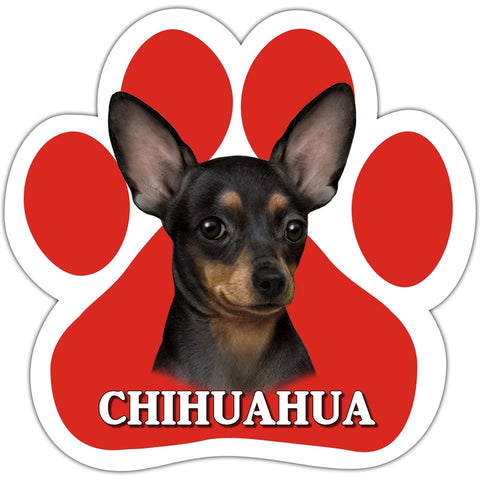 Black Chihuahua Paw Shaped Car Magnet