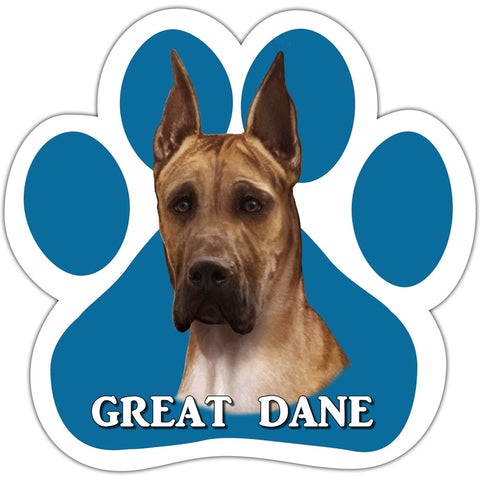 Great Dane Paw Shaped Car Magnet
