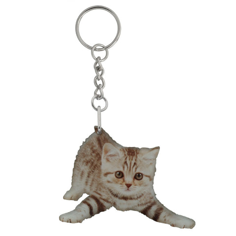 Chloe the Kitten Mirrored Acrylic Keychain