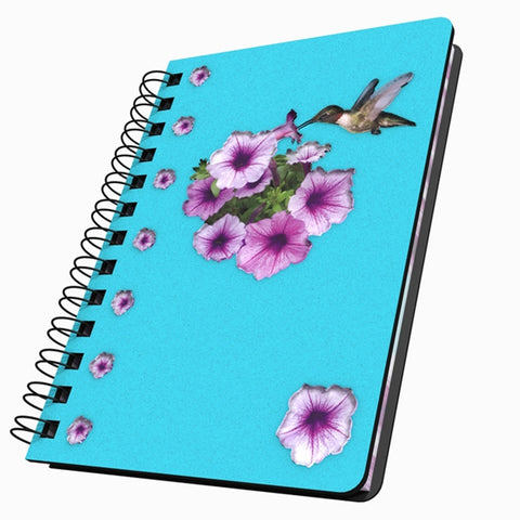 Hummingbird & Flowers Small Acrylic Journal