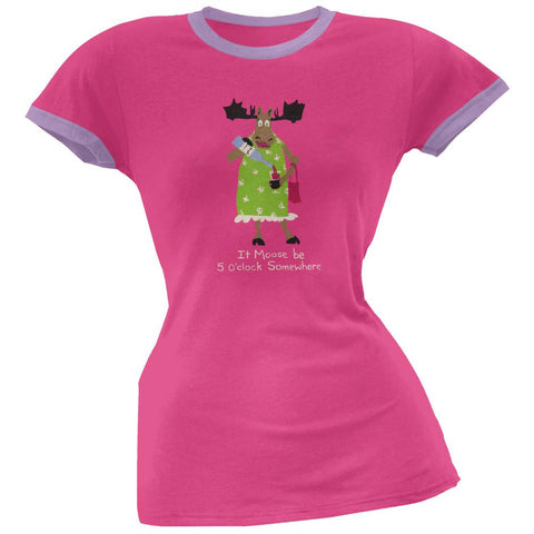 It Moose Be 5 O'Clock Women's Pajama Ringer T-Shirt