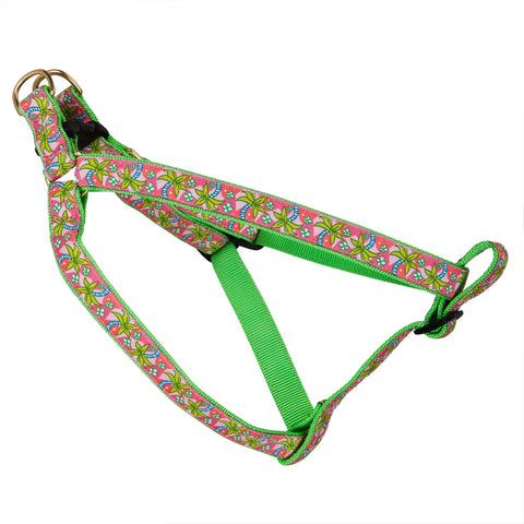 Pink Palms Dog Harness