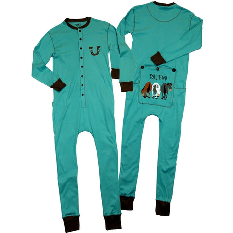 Horse Tail End Blue Flapjack Pajamas
