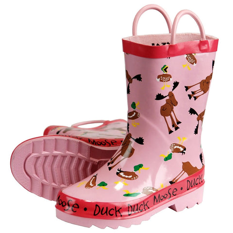Duck Duck Moose Pink Toddler Rain Boots