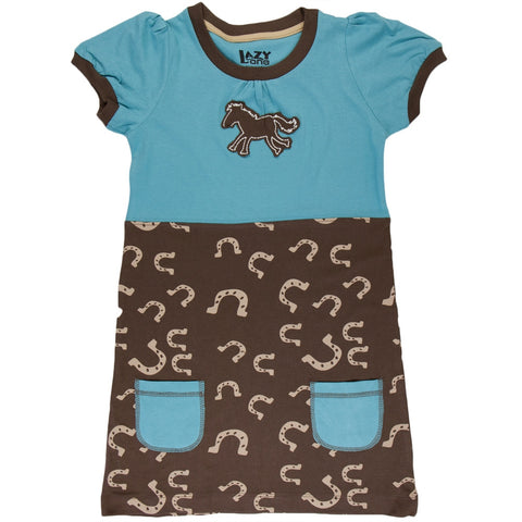 Horse & Shoes Toddler Dress