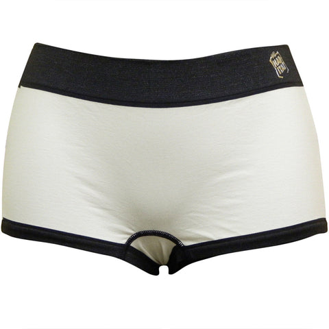 Wild Habitat Zebra Off White Plain Women's Boy Shorts