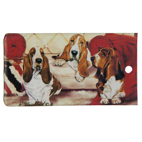 Basset Hound Portrait Bag Tag