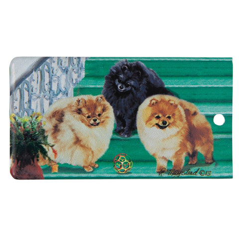 Pomeranian Portrait Bag Tag
