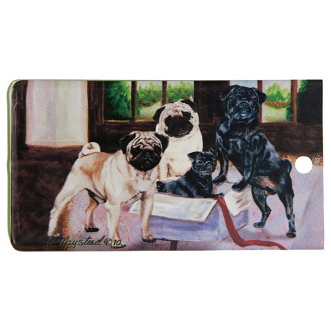 Pug Portrait Bag Tag