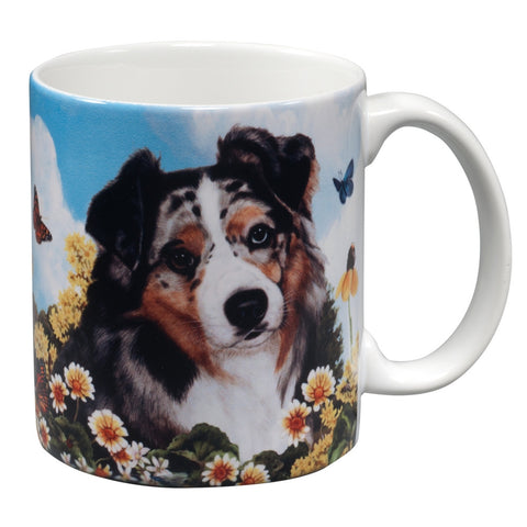 Australian Shepherd Garden Party Fun Mug