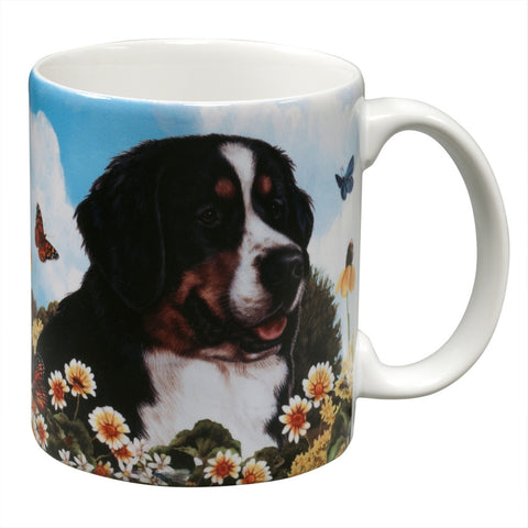 Bernese Mountain Dog Garden Party Fun Mug