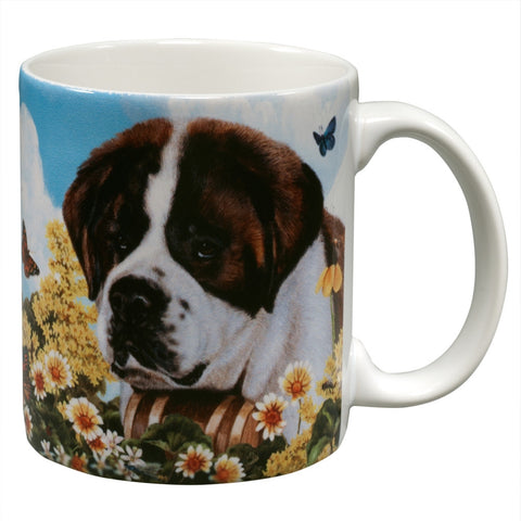 Saint Bernard Garden Party Fun Mug