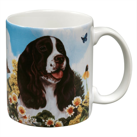 Springer Spaniel Garden Party Fun Mug