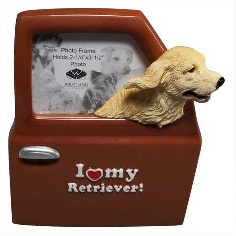 I Heart My Retriever Driving Picture Frame