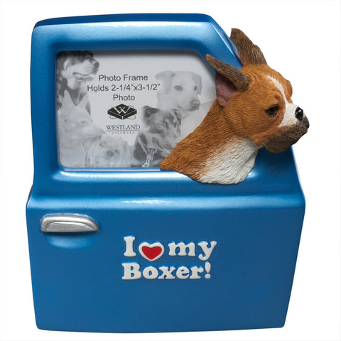 I Heart My Boxer Driving Picture Frame